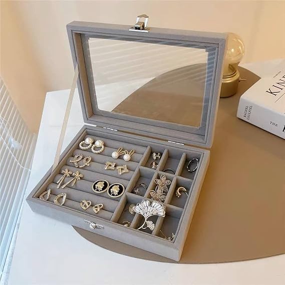 Velvet Jewelry Organizer Box